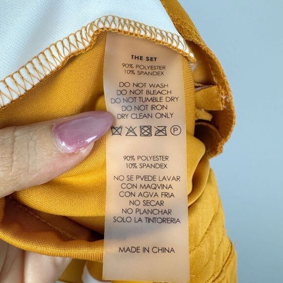 THE SET | Orange Track Pants Interior Exterior White Stripes Women’s Size Small - Picture 8 of 8